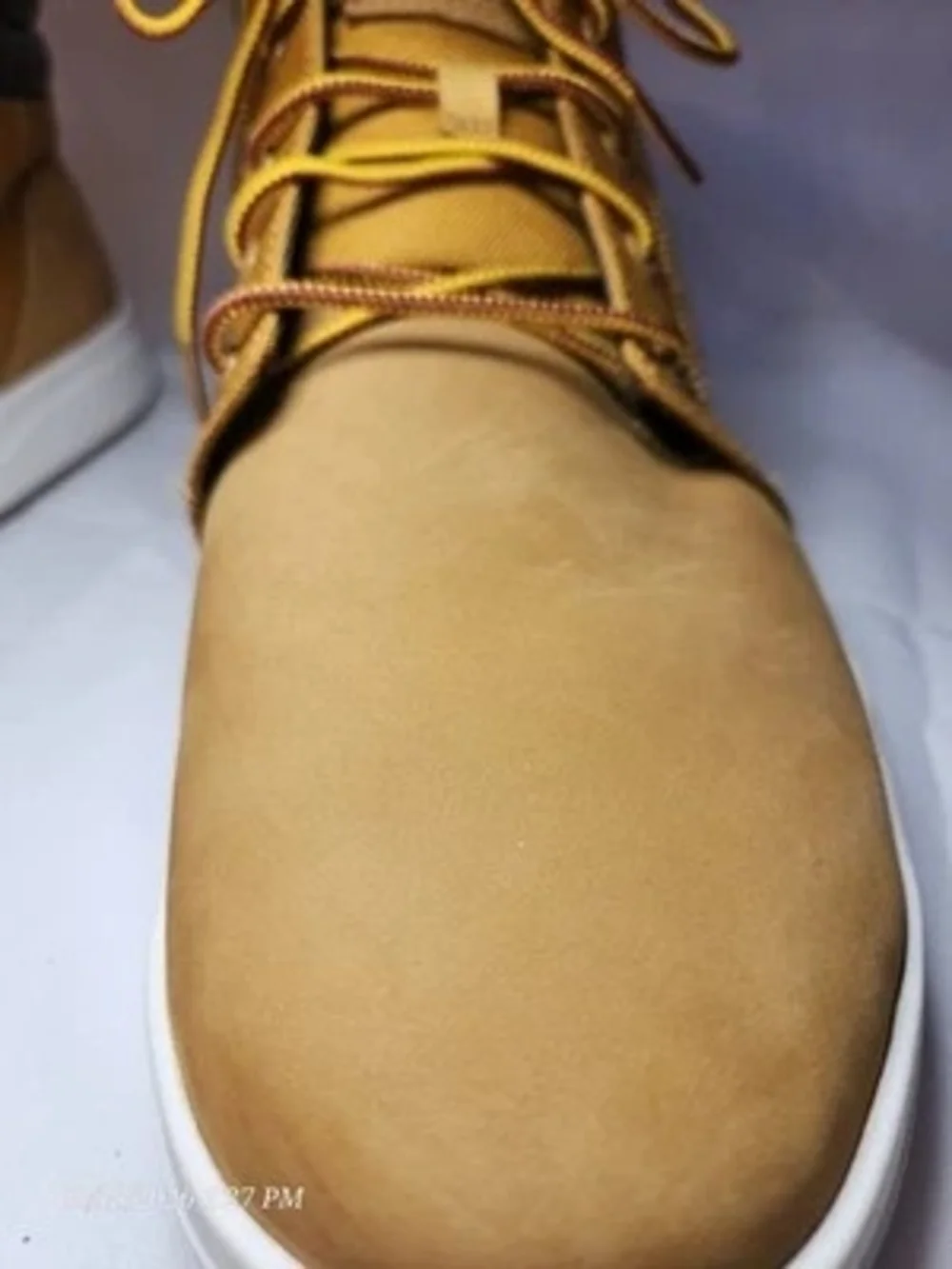 Timberland Davis Square Mens Chukka Boots Wheat Yellow Leather Canvas Size 11.5